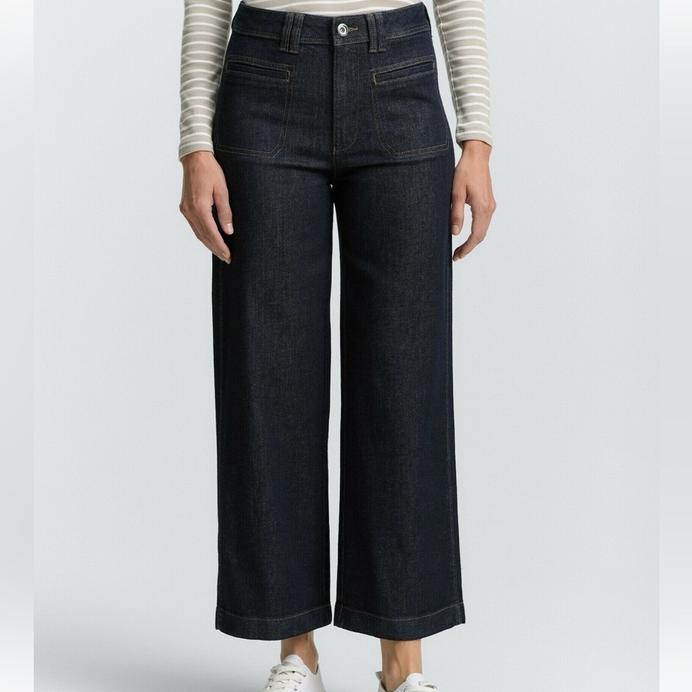Ann Taylor The Flare Jeans Denim Trousers Classic Dark Wash NWT 10 8